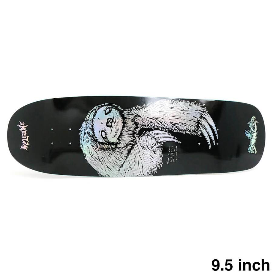 スケートボードデッキ 　廃デッキ　トラック　ウイール WELCOME DECK ウェルカム デッキ TEAM SLOTH BLACK PRISM FOIL 9.5