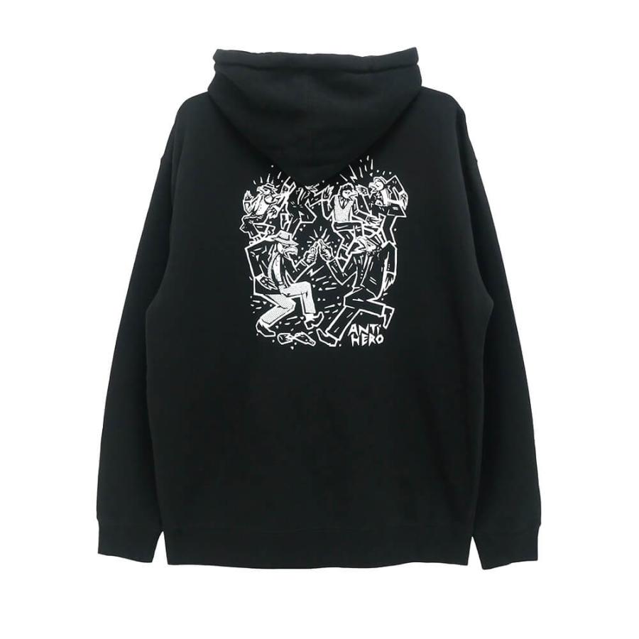 ANTIHERO HOOD アンチヒーロー パーカー RUDER BWOYS BLACK スケート