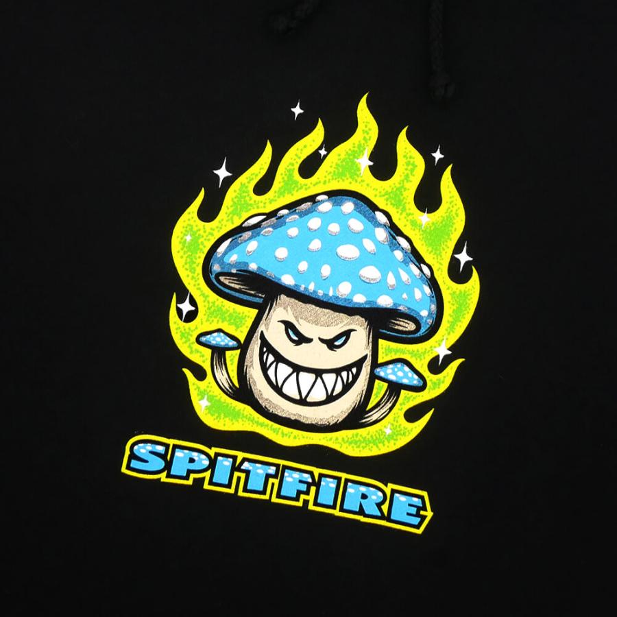 SPITFIRE HOOD スピットファイヤー パーカー MUSHROOM BIGHEAD BLACK 