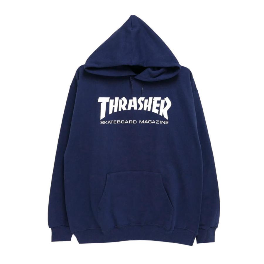 THRASHER（スラッシャー） THRASHER HOOD パーカー SKATE MAG NAVY（US 