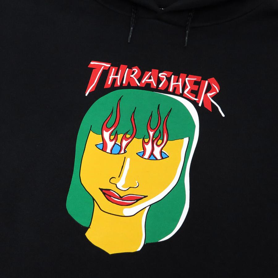 冬の新作続々登場 THRASHER HOOD スラッシャー パーカー TALK SHIT BY GONZ BLACK（US企画） スケートボード スケボー