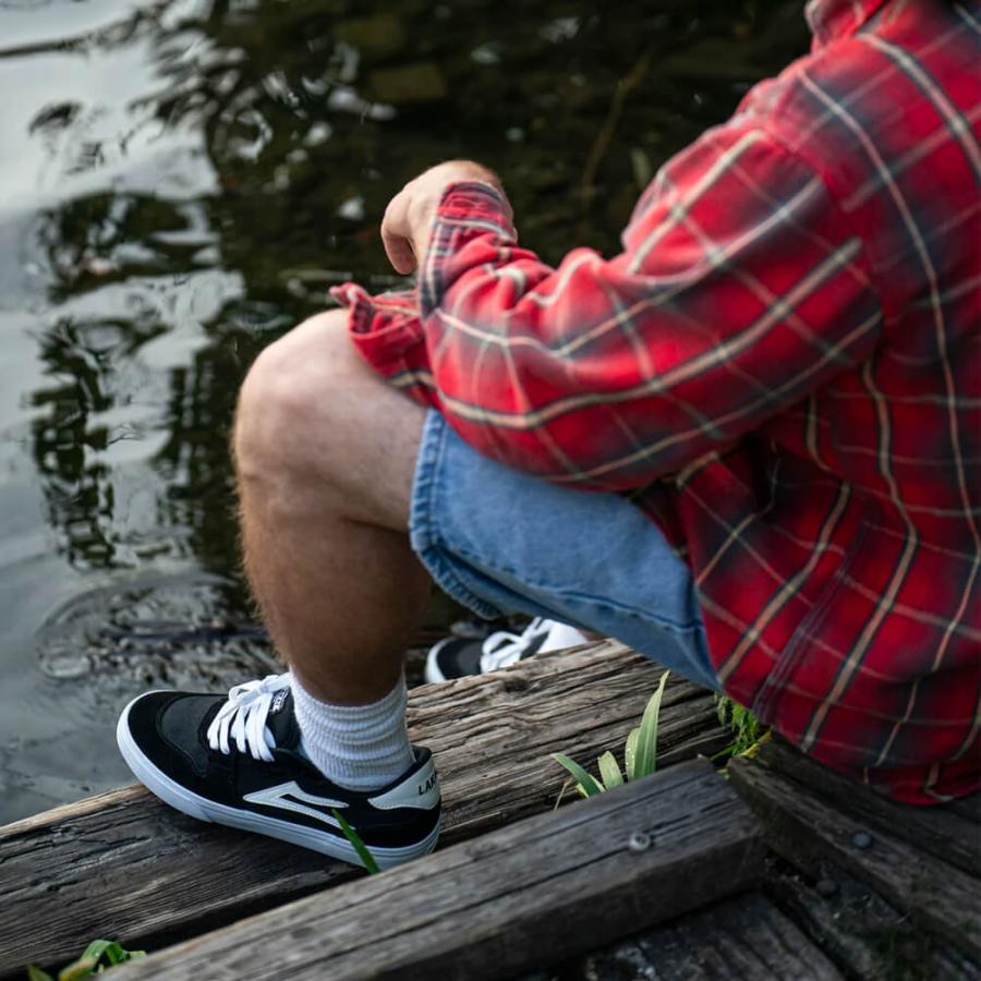 靴 LAKAI Amazon | Lakai Footwear ケンブリッジ ブラック/ホワイト