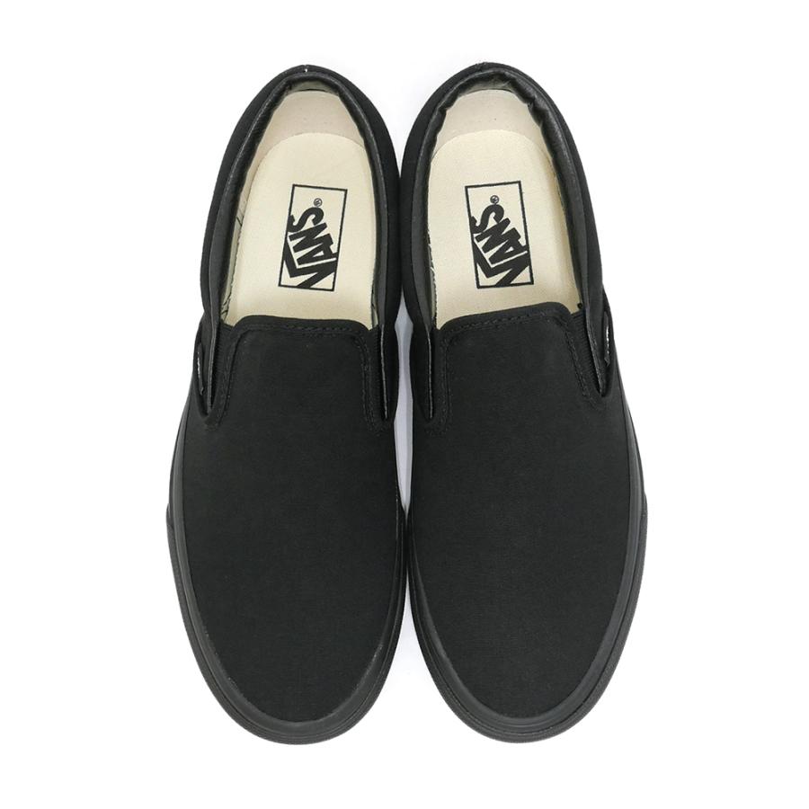 VANS SHOES バンズ シューズ スニーカー CLASSIC SLIP ON BLACK/BLACK（US企画） スケートボード スケボー｜cs-skate｜02