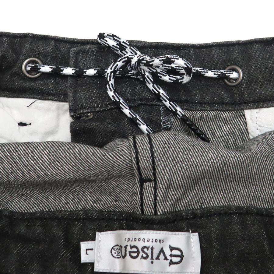 EVISEN SHORTS エビセン ショーツ SUSHI DENIM LIGHT BLACK スケート