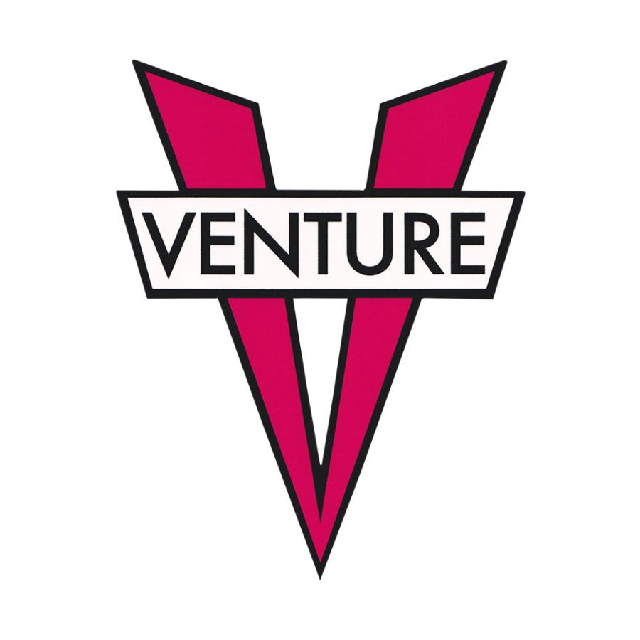 VENTURE STICKER ベンチャー ステッカー V DIE CUT MEDIUM PINK ピンク スケートボード ステッカー