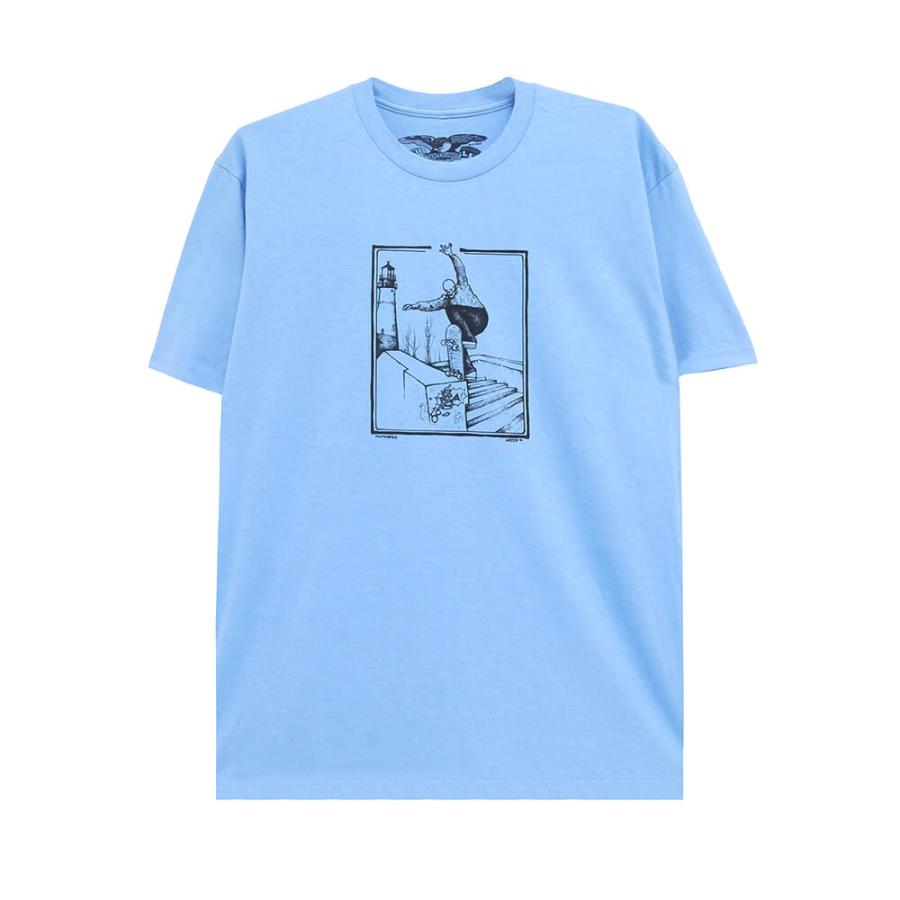 ANTIHERO T-SHIRT アンチヒーロー Tシャツ BA LANCE LIGHT BLUE 