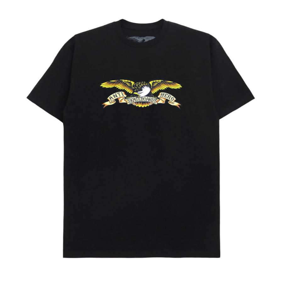 ANTIHERO T-SHIRT アンチヒーロー Tシャツ EAGLE BLACK スケートボード スケボー｜cs-skate
