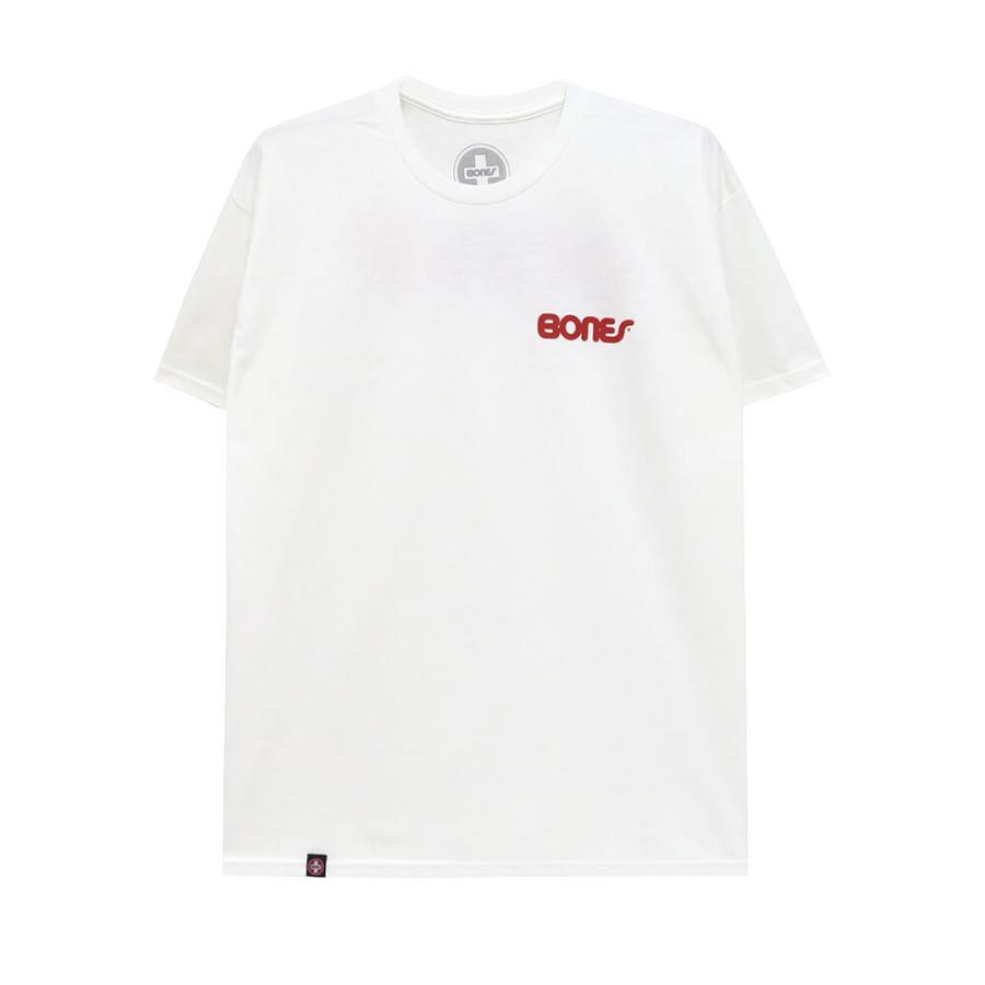 BONES T-SHIRT ボーンズ Tシャツ SWISS TEXT WHITE スケートボード 
