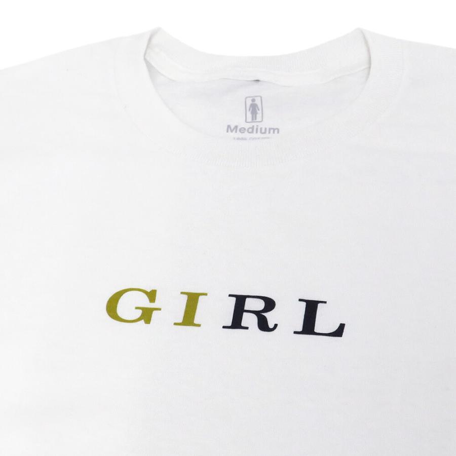 GIRL T-SHIRT ガール Tシャツ SERIF WHITE スケートボード スケボー｜cs-skate｜02