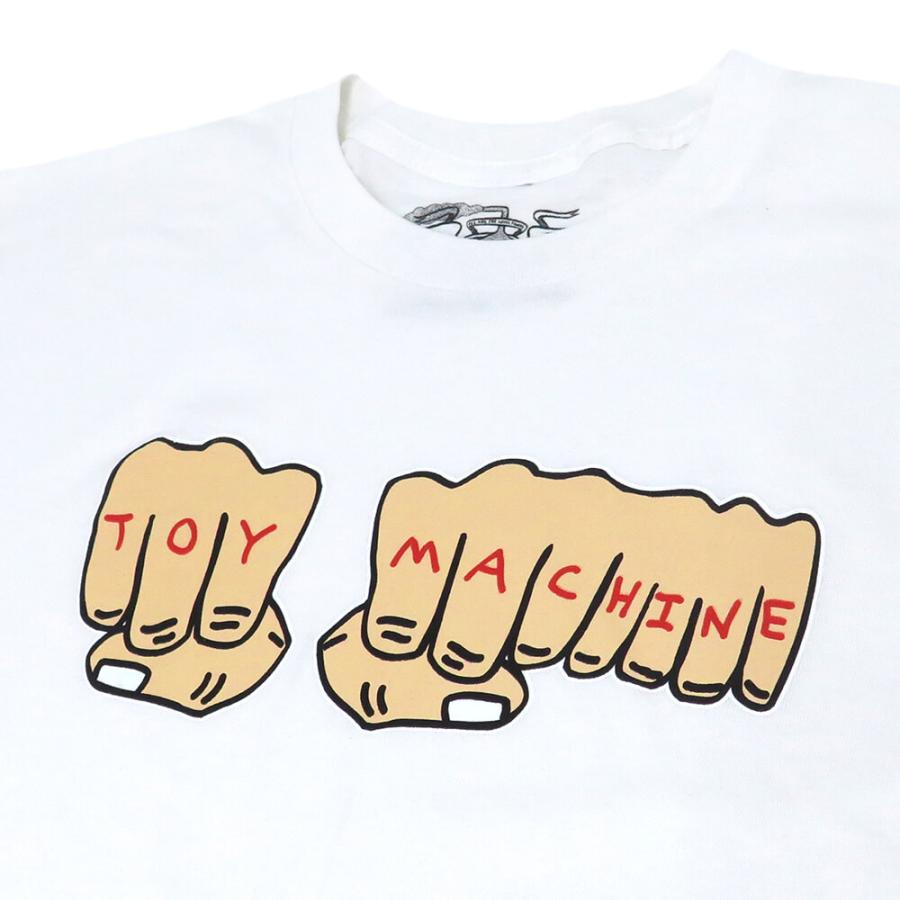 TOY MACHINE T-SHIRT トイマシーン Tシャツ FISTS WHITE スケート 