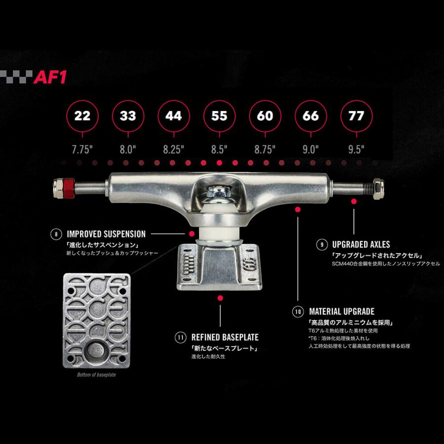 受注製作 ACE TRUCK エース トラック AF1 55 HI シルバー スケートボード スケボー