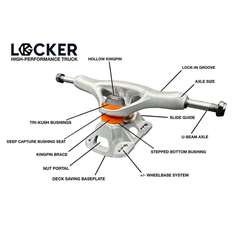 GRIND KING TRUCK グラインドキング トラック LOCKER 8.0 シルバー