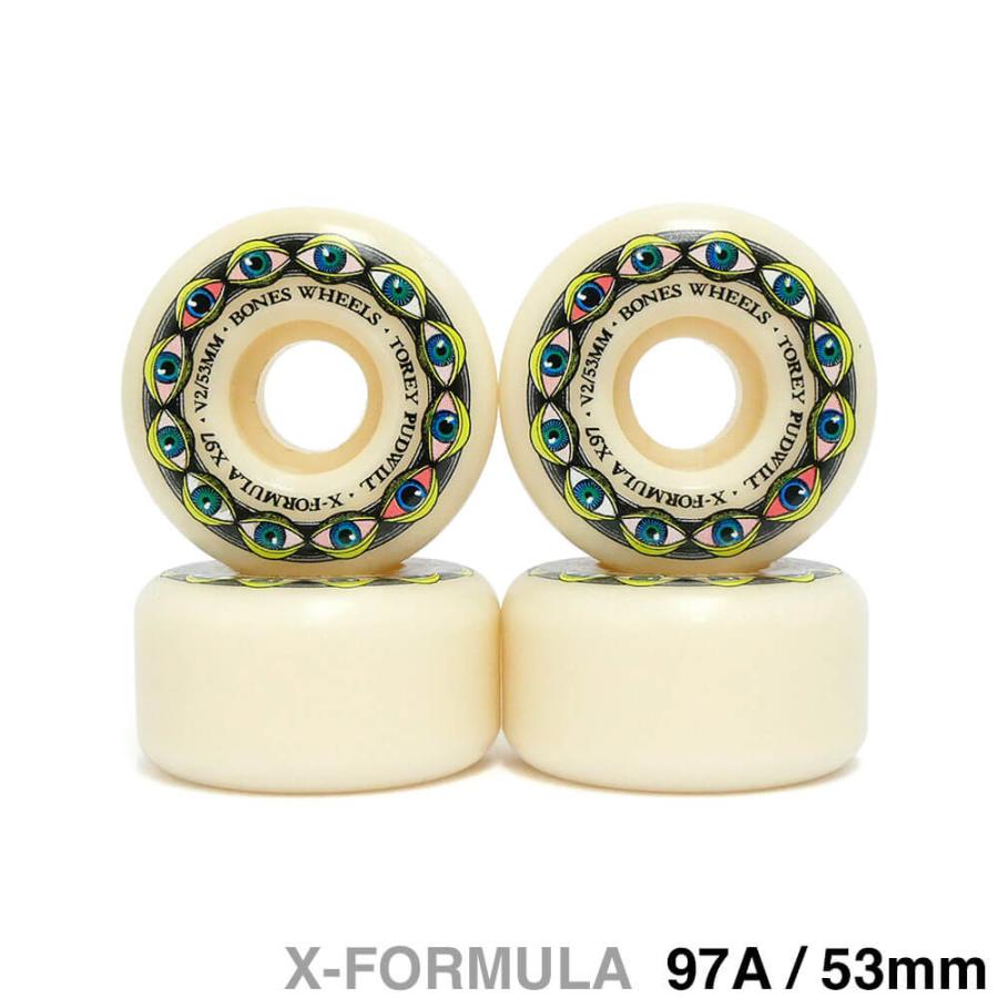 スケートボード BONES X-FORMULA V2 53mm 97a BONES WHEEL ボーンズ ウィール X-FORMULA 97A V2 LOCKS TOREY PUDWILL
