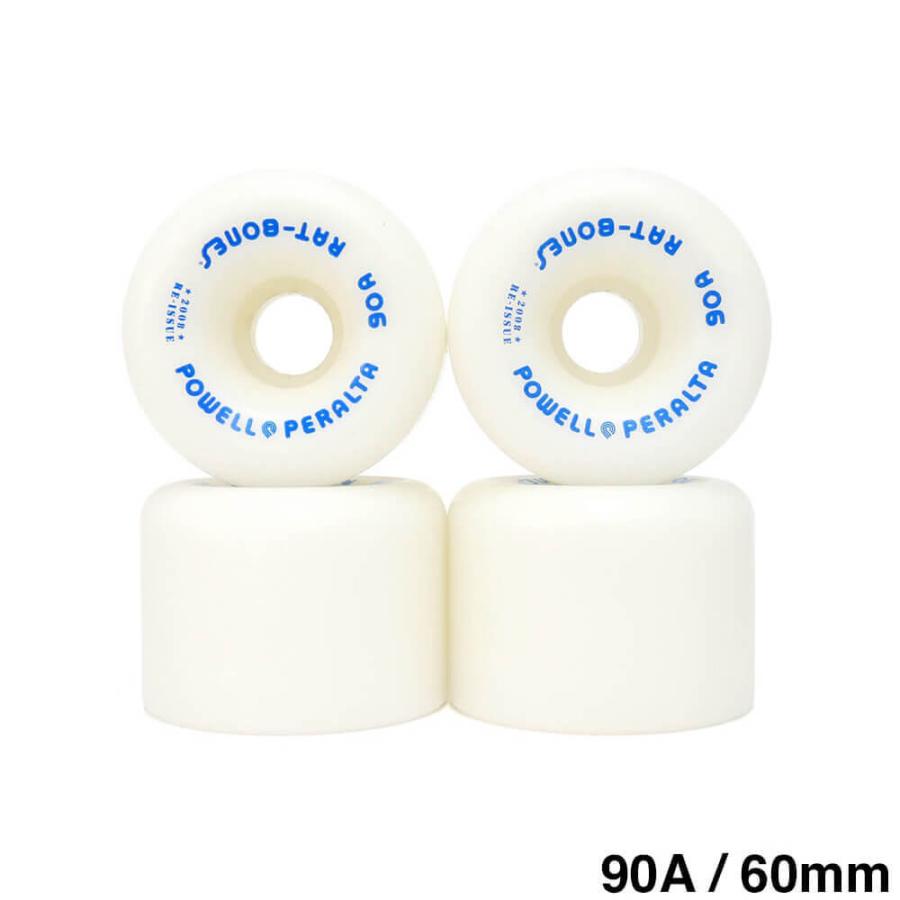 POWELL PERALTA CROSS BONES 90A パウエル　ウィール Blue Skateboard Wheels on Wood Floor