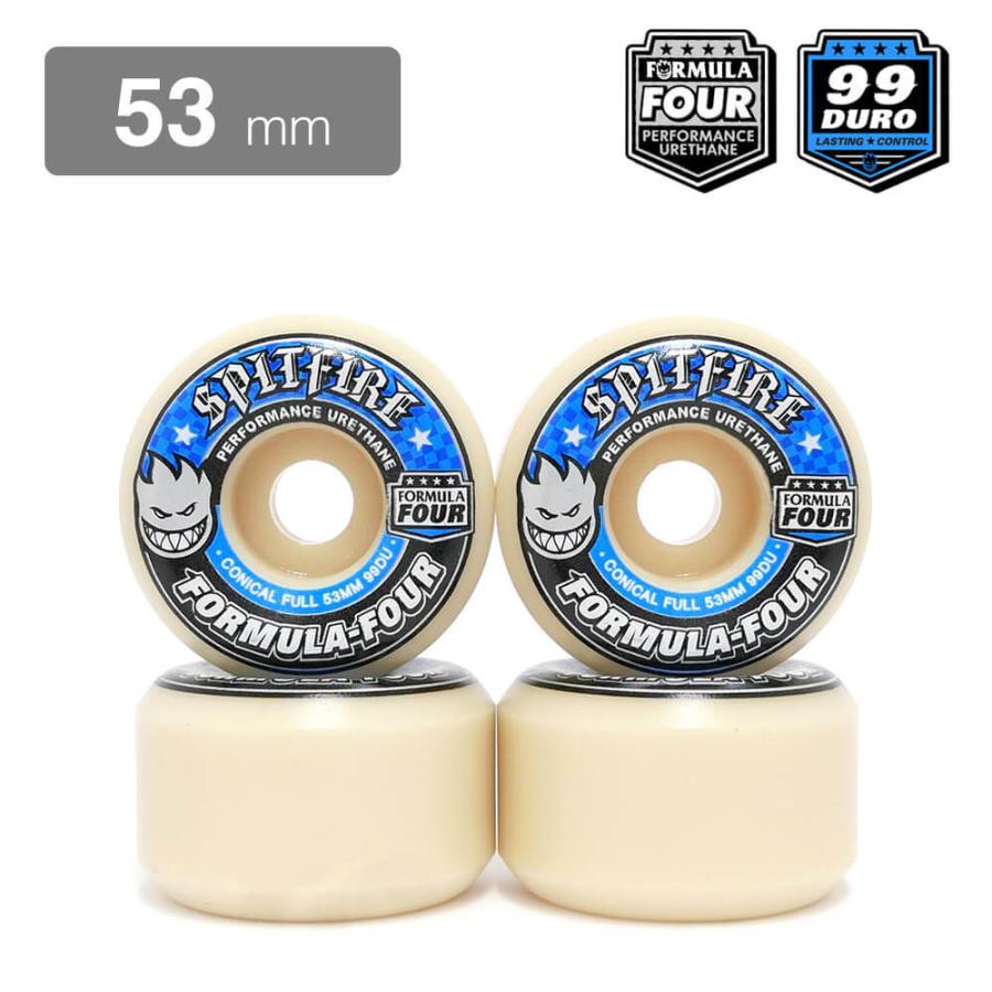 SPITFIRE WHEEL スピットファイヤー ウィール FORMULA FOUR (F4) CONICAL FULL 99D 53mm スケートボード スケボー｜cs-skate