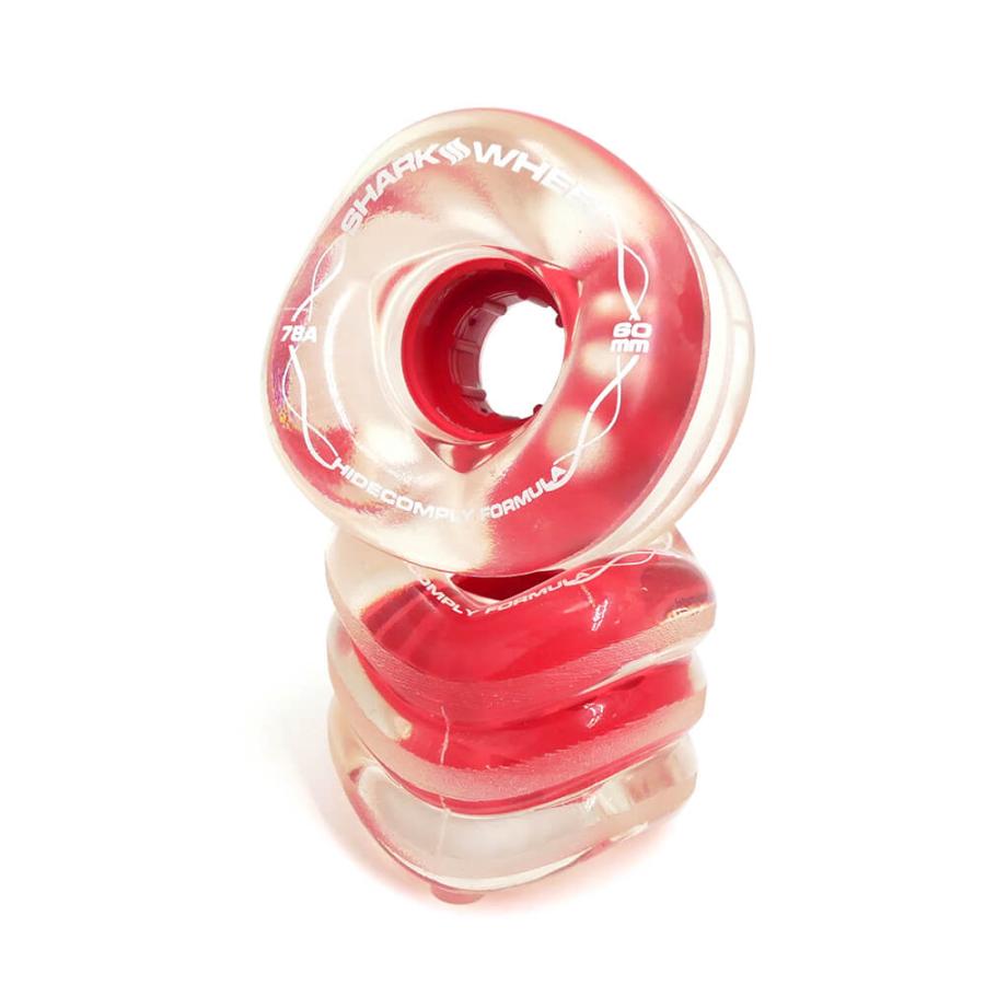 SHARK WHEEL シャークウィール ソフトウィール(クルーザー) CALIFORNIA ROLL(78A)CLEAR RED HUB HIDECOMPLY 60mm スケートボード スケボー SHARK WHEEL シャークウィール ソフトウィール(クルーザー) CALIFORNIA ROLL(78A)CLEAR RED HUB HIDECOMPLY 60mm スケートボード スケボー