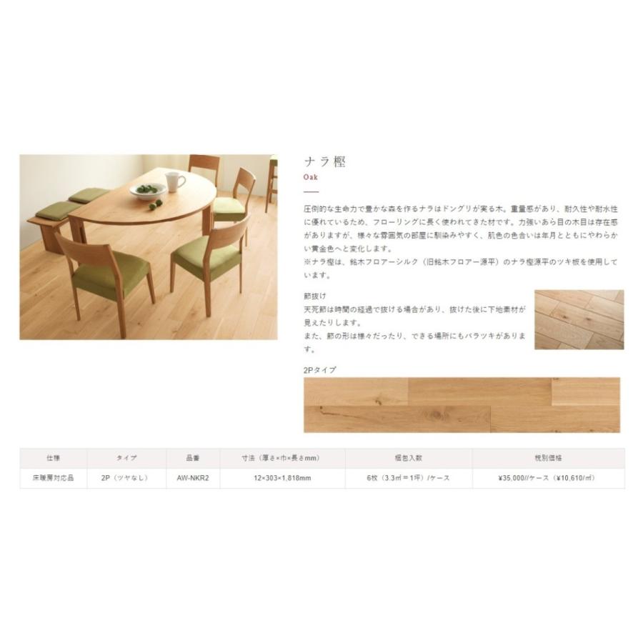 床材 銘木フロアーラスティックエイジング エイジングカフェ [AW-AGR023NK] 6枚入り 床暖房対応 2P イクタ Ikuta 法人様