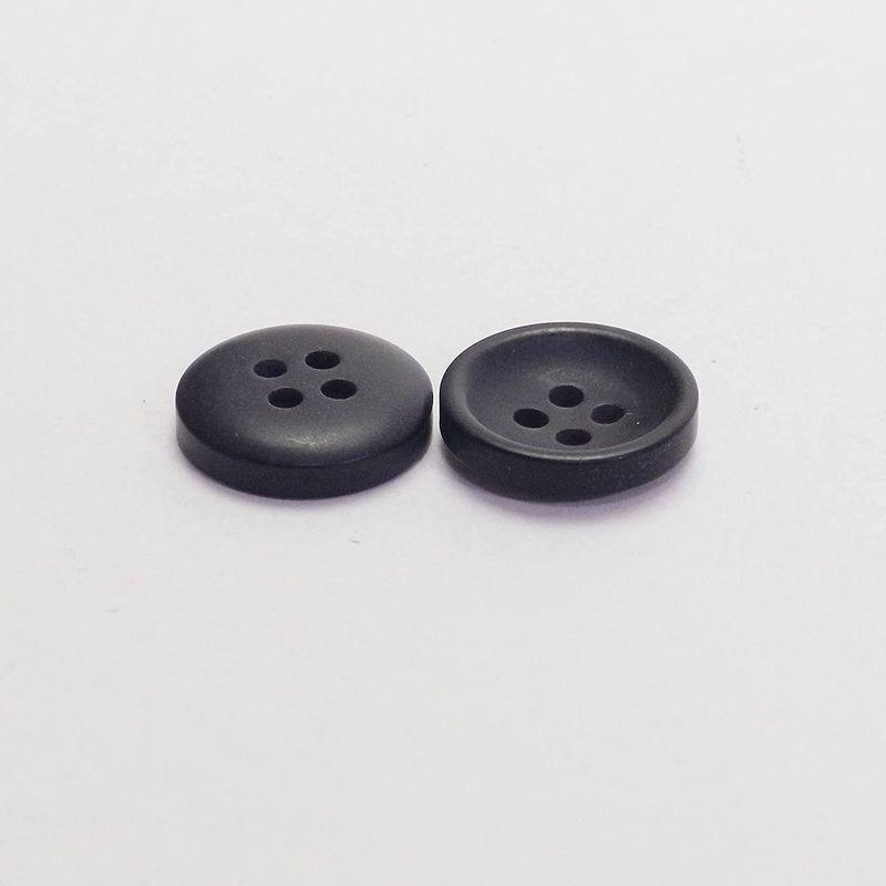 黒色ボタン 15mm 4穴 ジャケット 袖口 カーディガン 最適 200個入り TM74-15-BK-214