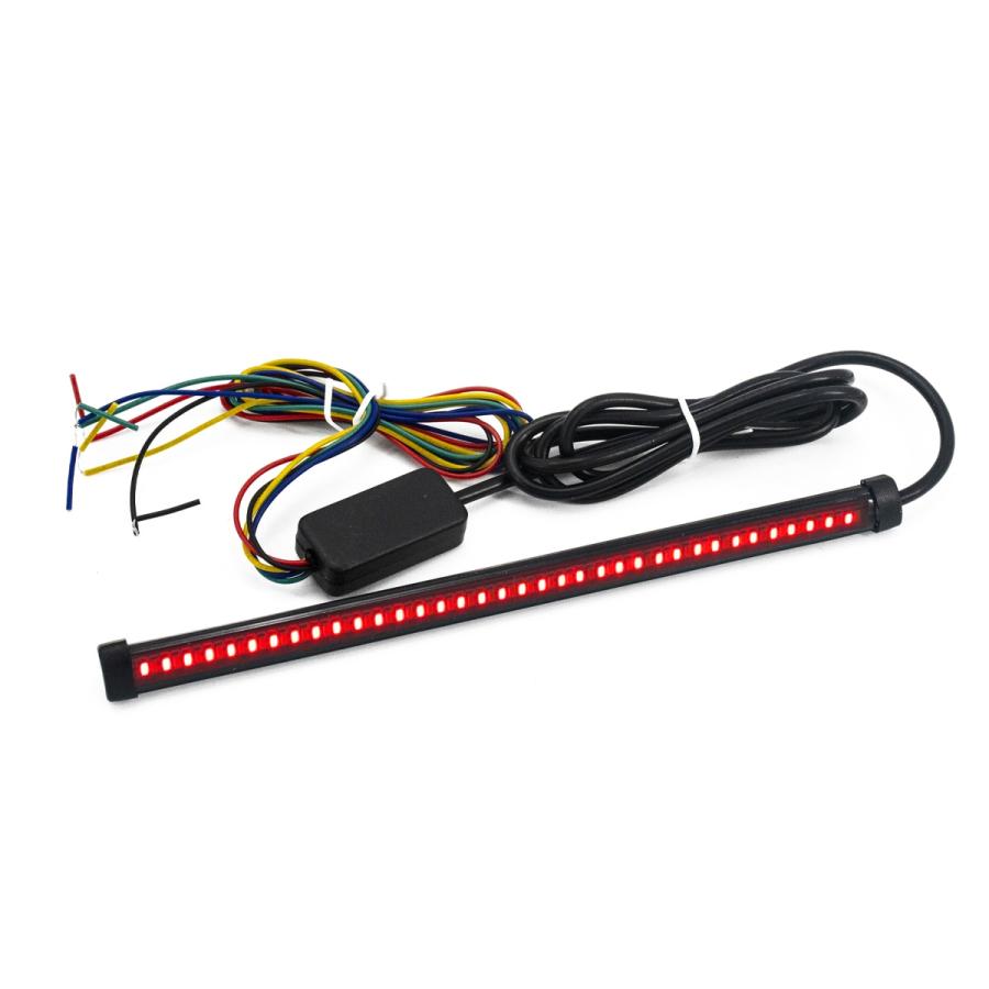 バイク フレキシブルledストリップライト リアウインカー ナンバープレート リアブレーキ電球 ブレーキランプ 赤琥珀色 ys802