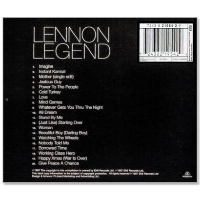 JOHN LENNON LEGEND ジョン・レノン ベスト盤 全20曲【輸入盤】(CD