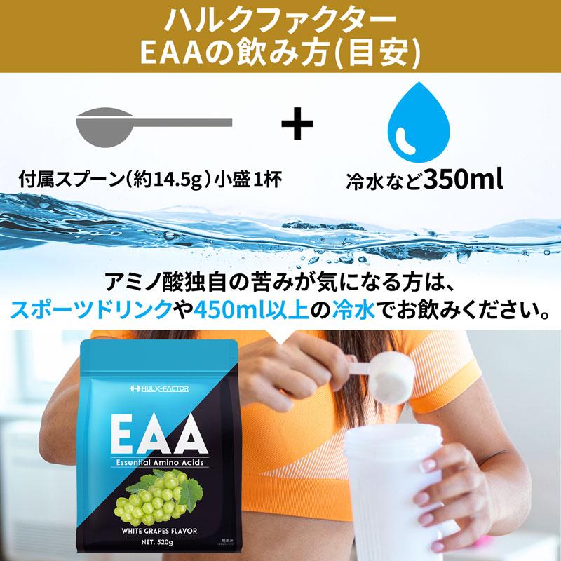 ハルクファクター EAA オールインワン配合 520g 2袋セット BCAA 必須