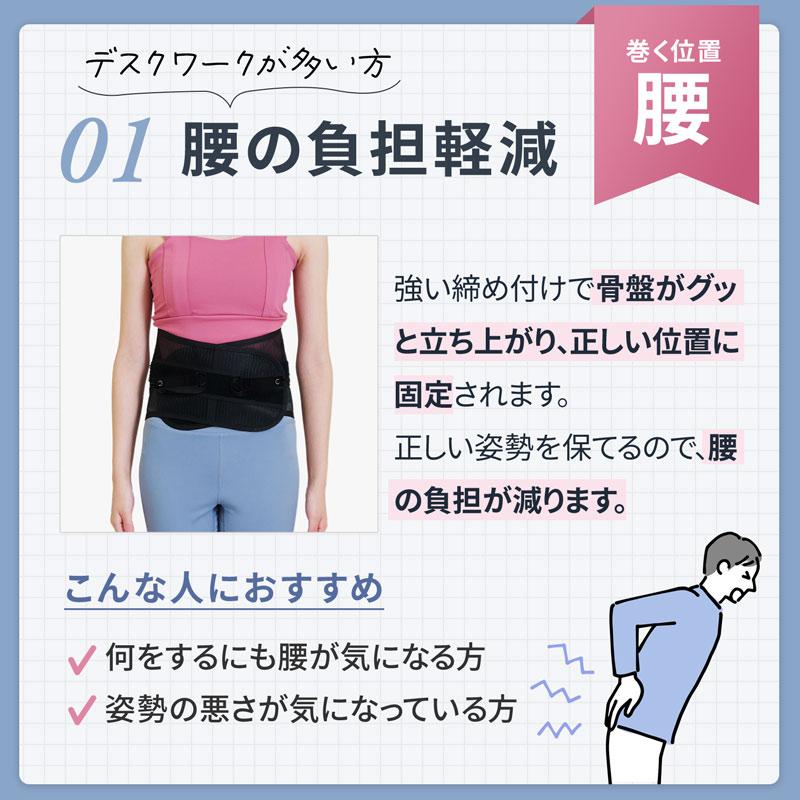腰痛ベルト 腰 サポーター メンズゴルフベルト 姿勢矯正 反り腰 猫背 薄型 軽量 ハルクファクター 腰用サポーター 骨盤矯正 コルセット ぎっくり腰 通気性_6