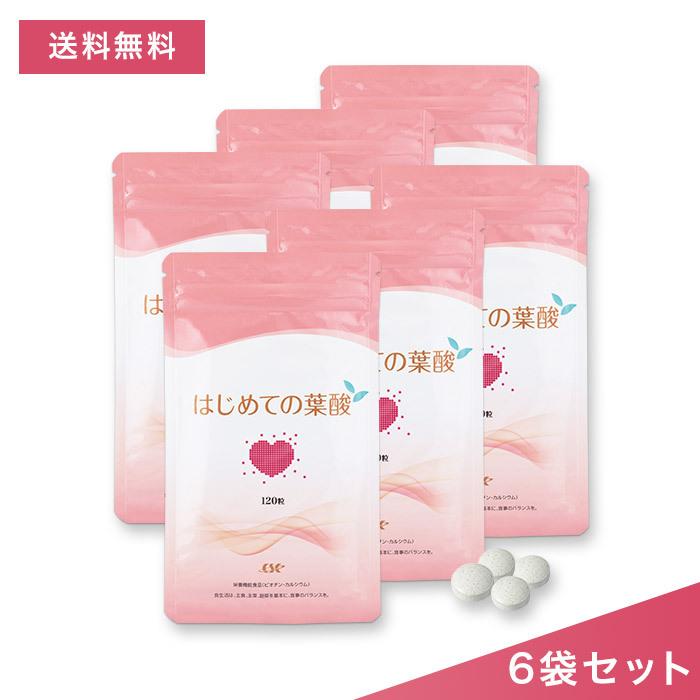 葉酸サプリ はじめての葉酸 6袋セット 無添加 栄養 美容75種 鉄分21mg カルシウム250mg 亜鉛 ヘム鉄 ピニトール 妊活 妊娠中 180日分 シーエスシーpaypayモール店 通販 Paypayモール