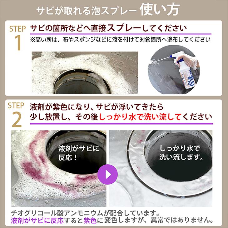 サビが取れる 泡スプレー 300ml + サビの防錆剤 150ml 防サビ剤 : C 