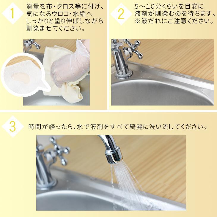 送料無料 うろこが取れる うろこの軟化剤 掃除 ウロコ 洗剤 汚れ落とし コーティング 洗車 水垢 ガラス ウォータースポット | うろこが取れる | 06