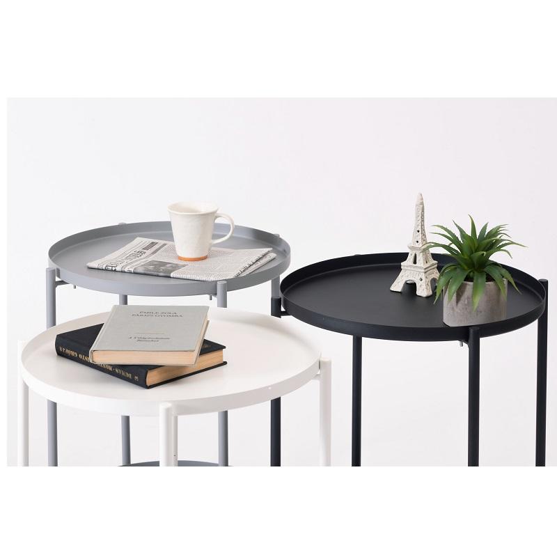 トレーテーブル サイドテーブル キャスター付き 収納 丸 小さい おしゃれ 室内 丸テーブル ミニテーブル |  | 11