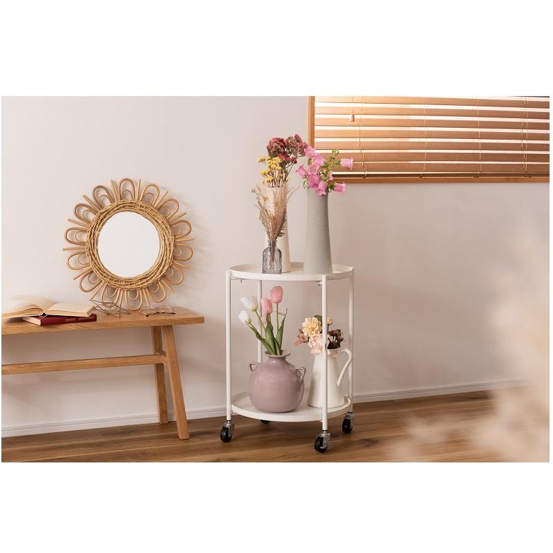 トレーテーブル サイドテーブル キャスター付き 収納 丸 小さい おしゃれ 室内 丸テーブル ミニテーブル |  | 02