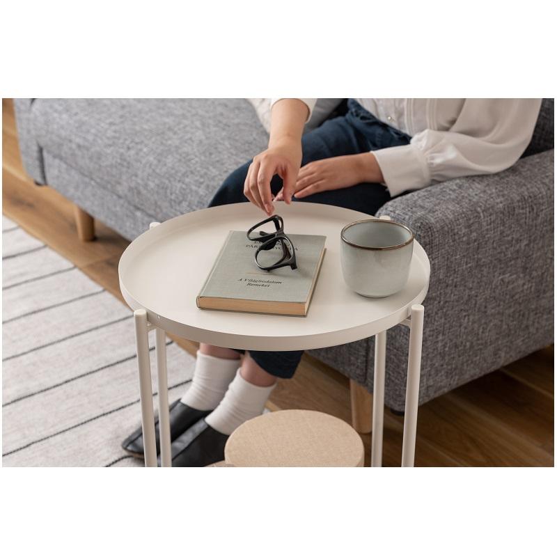 トレーテーブル サイドテーブル キャスター付き 収納 丸 小さい おしゃれ 室内 丸テーブル ミニテーブル |  | 05