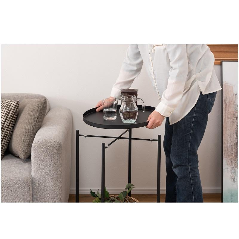 トレーテーブル サイドテーブル キャスター付き 収納 丸 小さい おしゃれ 室内 丸テーブル ミニテーブル |  | 08