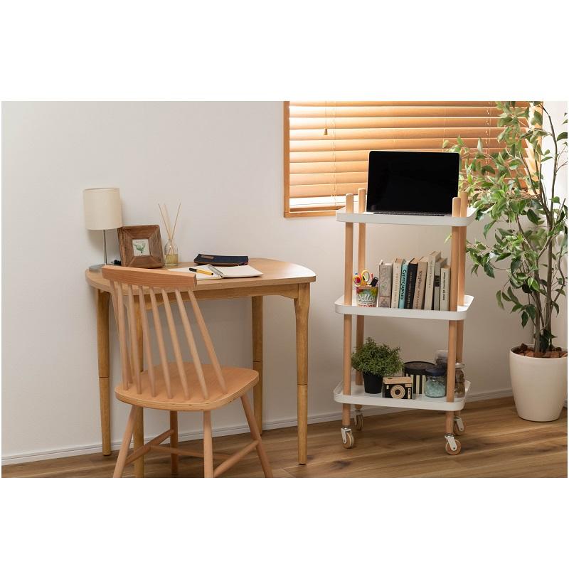 ワゴン 収納 キャスター付き おしゃれ 棚 ラック ワゴンテーブル キッチンワゴン ワゴンラック 天然木 |  | 02