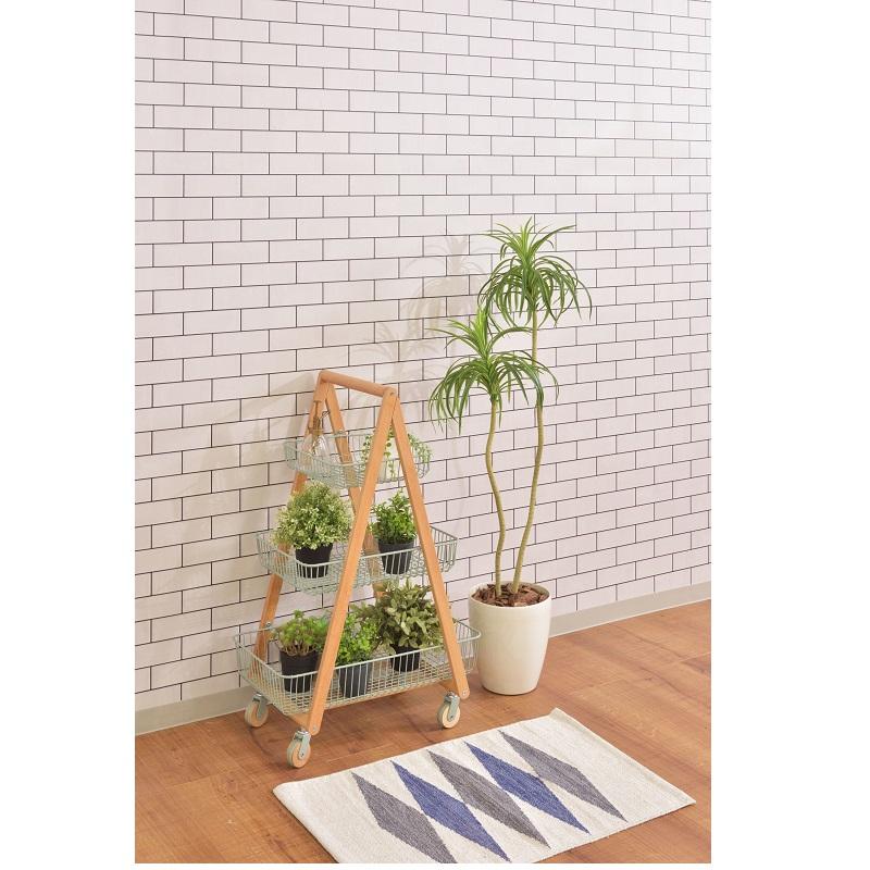 バスケットワゴン キャスター付き 3段 ワゴン ラック キッチンワゴン バスケット 天然木 ナチュラル シンプル |  | 03