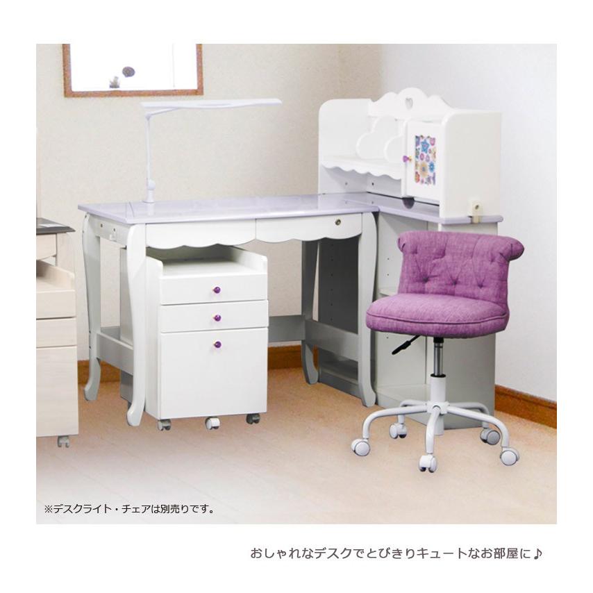 爆安プライス 学習デスク おしゃれ 勉強机 女の子 子供 白 学習机 デスクワゴン 3点セット 学習デスク システムデスク デスク 机 3dデスク ワゴン 書棚 収納 ホワイト ピンク パープル クリスタル 木製 無垢材 子供用 かわいい 人気ブランド Alamservice Kz