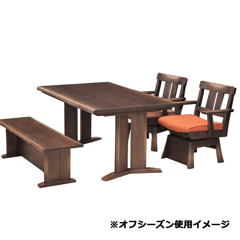 こたつテーブル 5点セット ハイタイプ 長方形 幅150 暖卓 肘付き 回転チェア こたつ布団 ベンチ ブラウン |  | 07