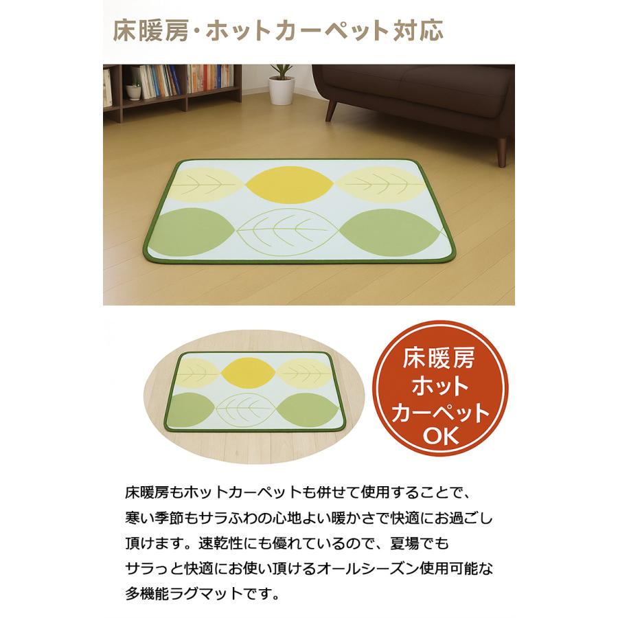 ラグマット 玄関マット キッチンマット 洗える 45×65cm 滑り止め付 西海岸 マット カーペット オールシーズン ウォッシャブル 床暖房対応 ホットカーペット対応 |  | 04