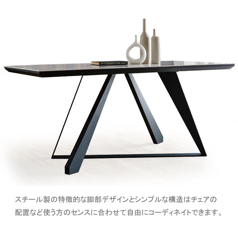 ダイニングテーブル セラミック天板 幅160 4人掛け テーブル単品 大理石風 160×80 高さ70 高級 ホワイト グレー
