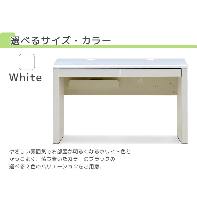デスク 幅90 90×45 引出し収納 コンセント付き シンプル モダン 白 黒 ワークデスク コンパクト_7