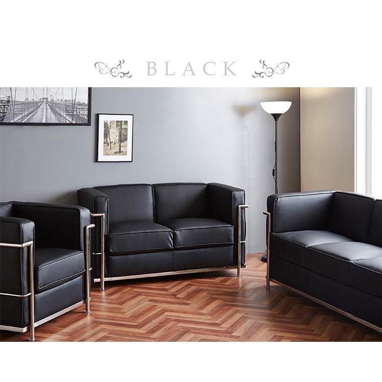 ソファー ソファ 2人掛け 二人掛けソファ 2人用 2P 革 レザー 合成皮革 合皮レザー PVC 肘付 |  | 02