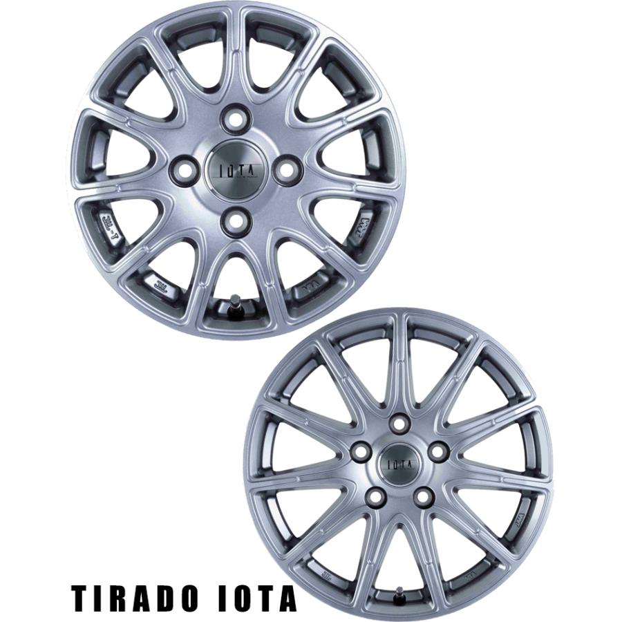 14インチ 4H100 4.5J 4.5J+45 4穴 ホイール 【1本単品 新品】 ハイライトシルバー(HSL) TIRADO IOTA (HSL) 送料無料 ラストラーダの画像