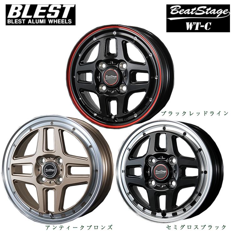 BLEST（ブレスト） 12インチ 4H100 4J 4J+43 4穴 ホイール 【4本セット