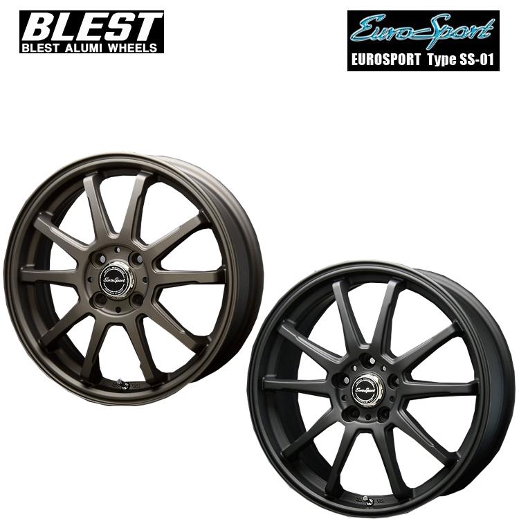 送料無料 ブレスト Euro Sport Type SS-01 8J-17 +45 5H-100 (17インチ) 5H100 8J+45