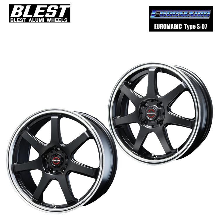 送料無料 ブレスト EURO MAGIC Type S-07 5.5J-15 +50 4H-100 (15インチ) 4H100 5.5J+50