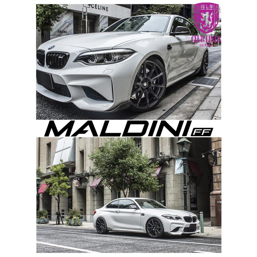 19インチ 5H114.3 8J 8J+35 5穴 ホイール 【1本単品 新品】 マットブラックグロスコートトップ MALDINI FF (MBGCP) 送料無料 クラブリネア_1