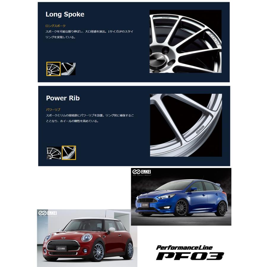 18インチ 5H107.95 7.5J 7.5J+48 5穴 ホイール 【4本セット 新品】  PerformanceLine PF03  送料無料 エンケイ_1