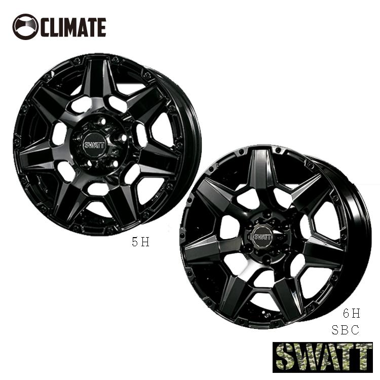 17インチ 6H139.7 8J 8J+20 6穴 ホイール 【4本セット 新品】  SWATT SBC 送料無料 クライメイト