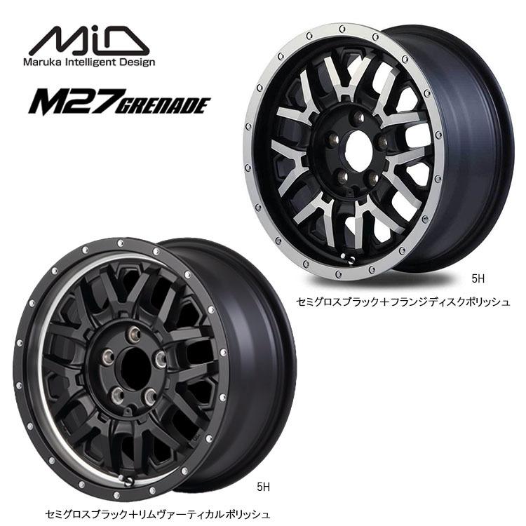 送料無料 マルカサービス NITRO POWER M27 GRENADE 7J-16 +40 5H-114.3 (16インチ) 5H114.3 7J+40