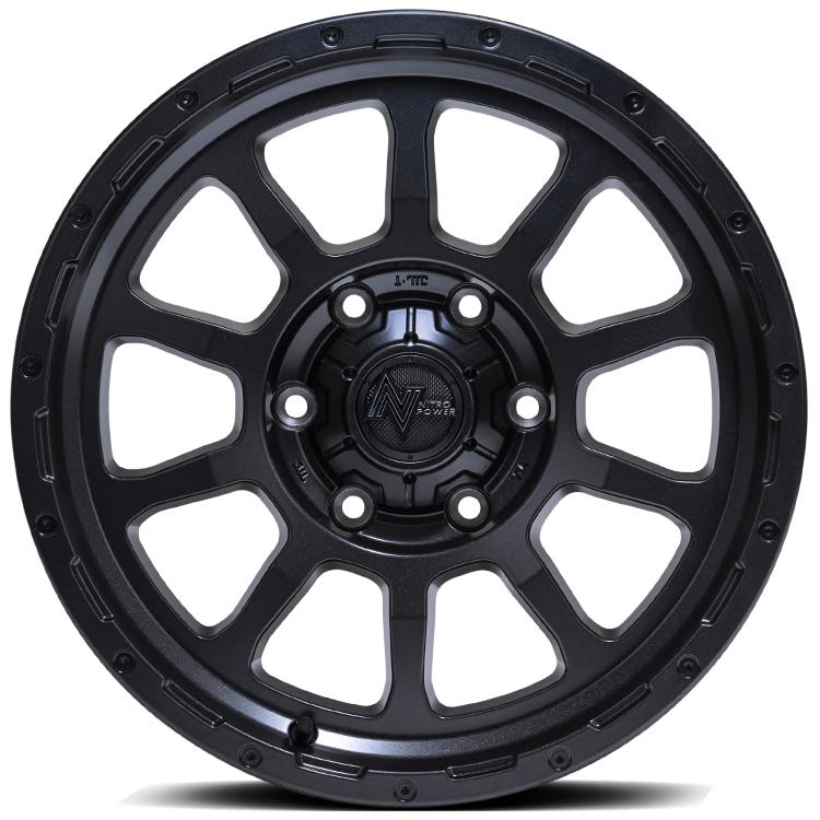 17インチ 6H139.7 8J 8J+20 6穴 ホイール 【1本単品 新品】 バレルブラック M10 PERSHING BARREL BLACK EDITION 送料無料 ナイトロパワーの画像